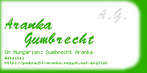 aranka gumbrecht business card